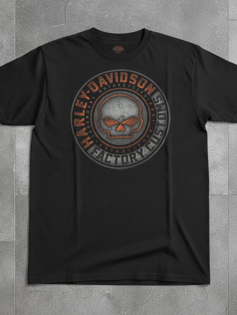 Harley-Davidson Factory Customs Skull T-Shirt | Vintage Biker Graphic Tee